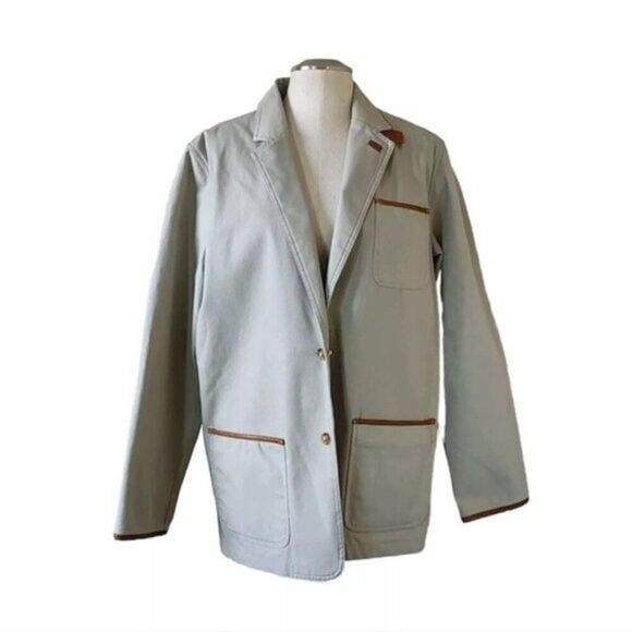 Orvis Zambezi Field Jacket Vintage Leather Trim Elbow Patches Size 42TALL - Picture 7 of 12